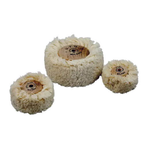 Brosse circulaire en fil de coton blanc