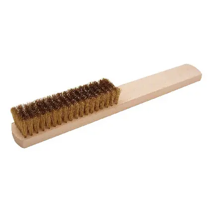 Brosse EUROJOY en laiton poignée en bois (4 rangs)