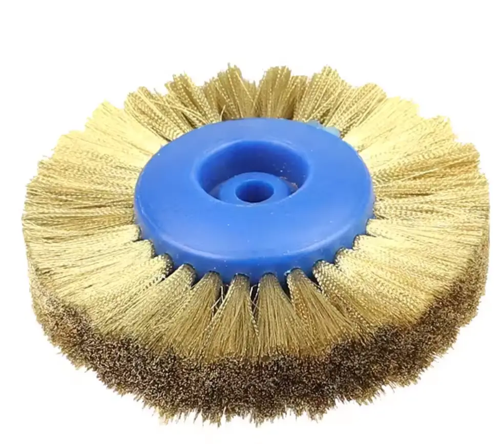 Brosse circulaire bijoutier en fil de laiton - Ø80mm