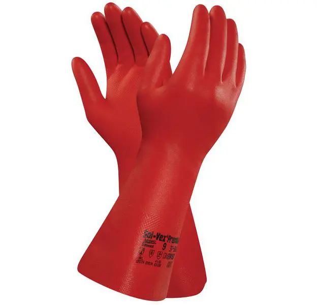 Gants PVC Rouges  Anti-Acides | Protection Professionnelle pour Bijouterie et Industrie